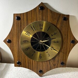 Wooden MCM octogan clock